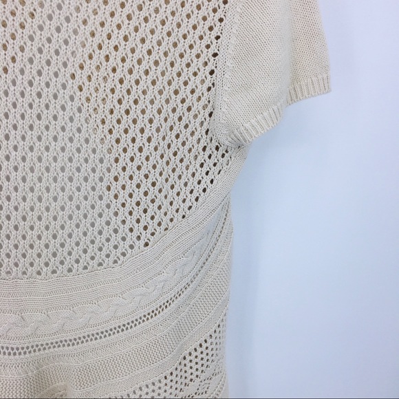 DENVER HAYES Cream Short SleeveKnit Cardigan - Picture 5 of 8